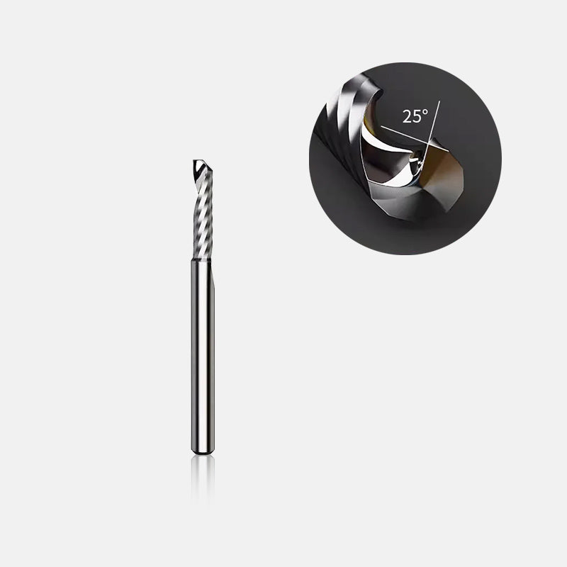 Spiral 'O' Single Flute Bit for Metal - 1/8″ Shank - Makera