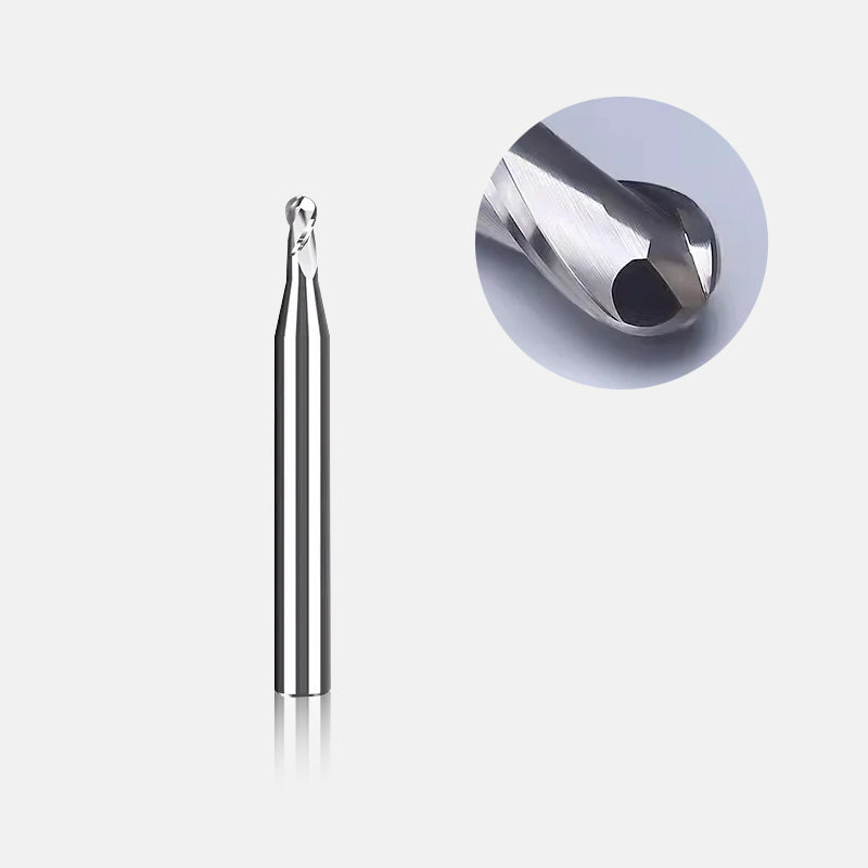 Two Flute Ball Nose Bit for Metal - 1/8″ Shank - Makera