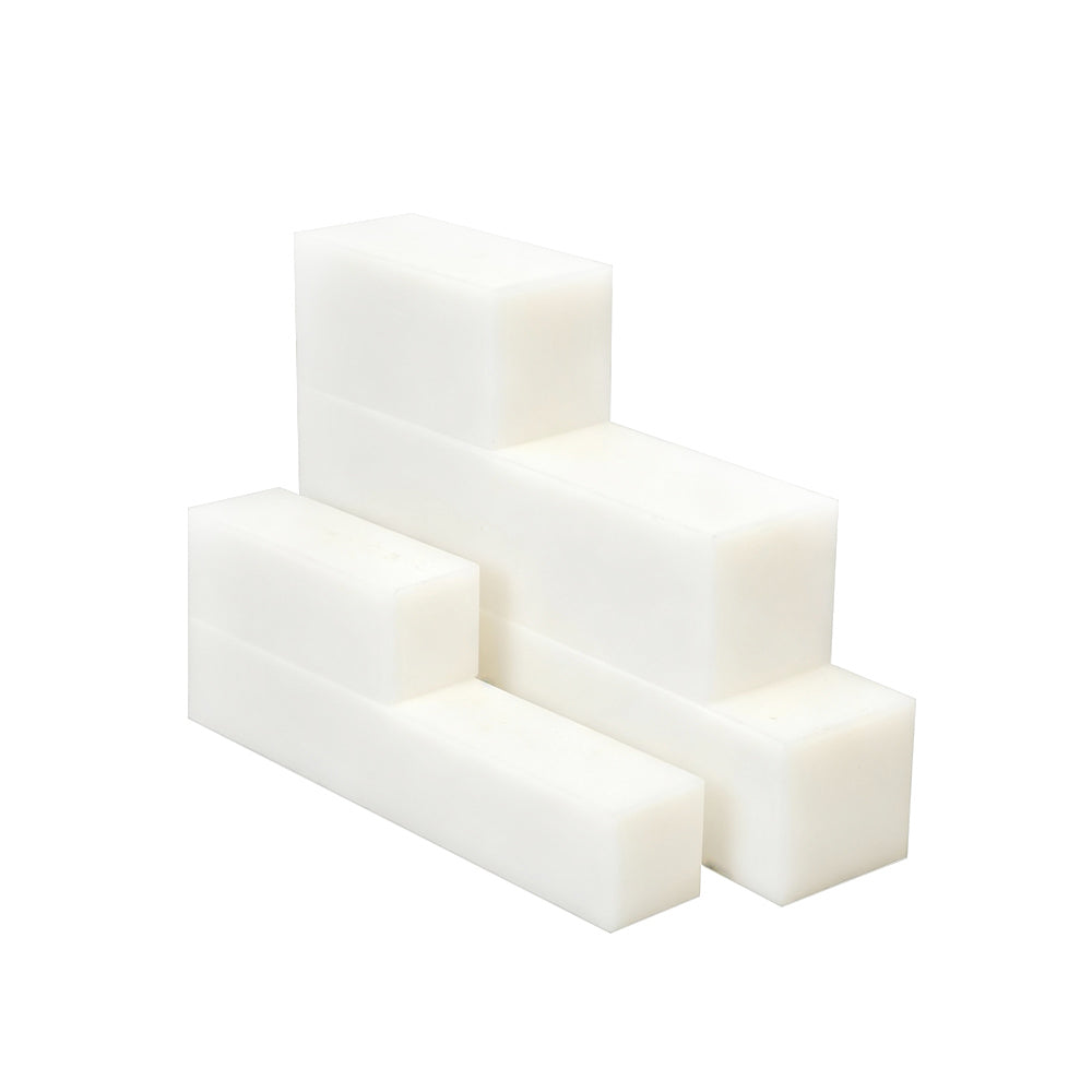 Bloc de Delrin blanc