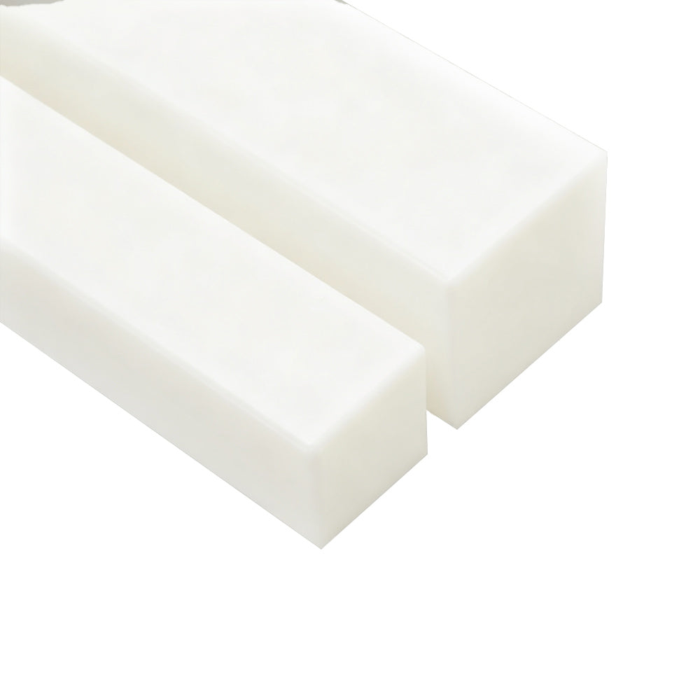 Bloc de Delrin blanc