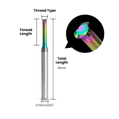 Thread Milling Bit - 1/8″ Shank