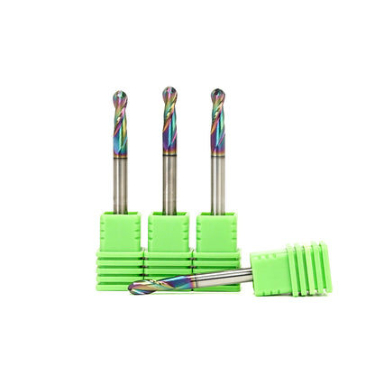 Two Flute Ball Nose Bit for Metal - 4mm (5/32″) Shank